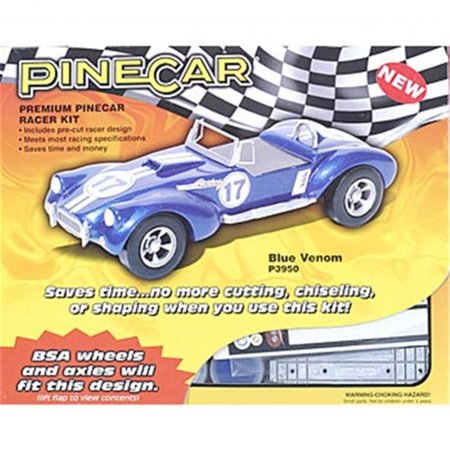 PINE-CAR Pine-Car PINP3950 Venom Premium Racer Kit; Blue PINP3950